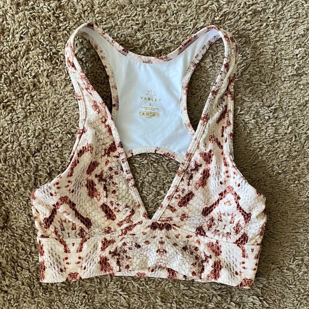 Varley Snake Print Sports bra